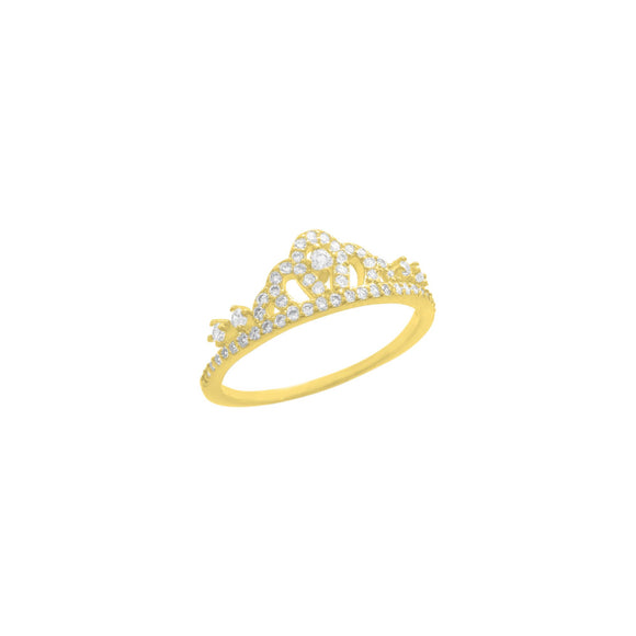 14K Yellow Gold Princess Tiara Diamond Ring – Tivoli Jewelers